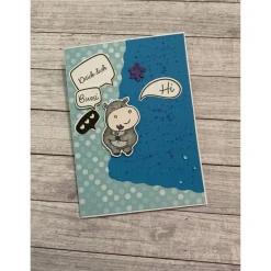 Grußkarten / Glückwunschkarten zum Geburtstag oder „einfach mal so“, Nilpferde sagen „Hi“, Handarbeit, Stampin’Up