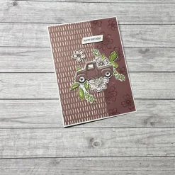 Grußkarten / Glückwunschkarten zum Geburtstag, „Happy Birthday“, Truck, Blumen, Auto, rosa, Handarbeit, Stampin‘ Up!