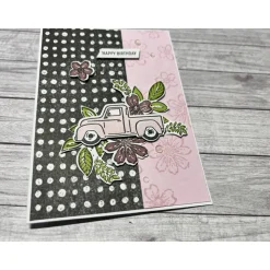 Grußkarten / Glückwunschkarten zum Geburtstag, „Happy Birthday“, Truck, Blumen, Auto, rosa, Handarbeit, Stampin‘ Up!