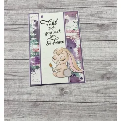 Grußkarten / Glückwunschkarten zum Geburtstag oder anderen Anlässen, „Fühl dich gedrückt aus der Ferne“ Grüße Handarbeit