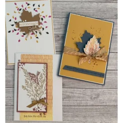 Grußkarten / Glückwunschkarten zu verschiedensten Anlässen, „Blätter im Herbst“, zum Geburtstag, Handarbeit, Stampin’Up!