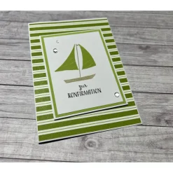 Grußkarten / Glückwunschkarten zur Konfirmation, Segensfeste, festlicher Anlass, Segelboot, Stampin‘ Up!, Handarbeit
