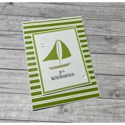 Grußkarten / Glückwunschkarten zur Konfirmation, Segensfeste, festlicher Anlass, Segelboot, Stampin‘ Up!, Handarbeit