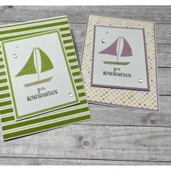 Grußkarten / Glückwunschkarten zur Konfirmation, Segensfeste, festlicher Anlass, Segelboot, Stampin‘ Up!, Handarbeit