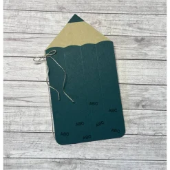 Grußkarten / Glückwunschkarten zum Schulanfang, „Karte in Stiftform zur Einschulung“, Grüße an das Schulkind, Handarbeit