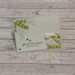 Grußkarten / Glückwunschkarten zum Geburtstag oder anderen Anlässen, „Glück & Zufriedenheit“, Stampin’Up