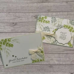 Grußkarten / Glückwunschkarten zum Geburtstag oder anderen Anlässen, „Glück & Zufriedenheit“, Stampin’Up