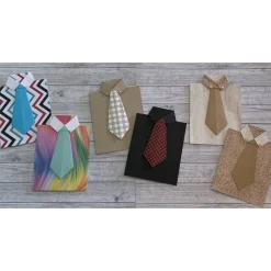 Grußkarten / Glückwunschkarten zu verschiedensten Anlässen, „Hemd mit Krawatte“ Einladung zum Geburtstag, Handarbeit