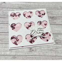 Grußkarten Glückwunschkarten „Alles liebe Mama“ Shakerkarte Karten Cards Geburtstag Muttertag Herzen rosa Stampin‘ Up!