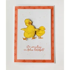 Grußkarten zu Ostern in Pastellfarbe Osterglocke Handarbeit Stampin’Up Unikate