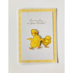 Grußkarten zu Ostern in Pastellfarbe Osterglocke Handarbeit Stampin’Up Unikate