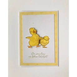 Grußkarten zu Ostern in Pastellfarbe Osterglocke Handarbeit Stampin’Up Unikate