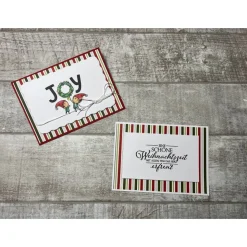 Grußkarten zu Weihnachten „schöne Weihnachtszeit“, Wichtel, schlichte Karten, klassisch rot-grün, Weihnachtskarten