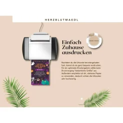 Gruselige Halloween Haus Deko - Türschild mit Skelett Motiv als Print in DIN A4 | Einzigartige Halloween Dekoration | Ki