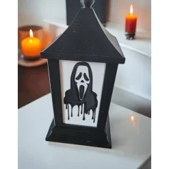 Grusel-Vielfalt für drinnen und draußen: 3D-Gedruckte Halloween-LED-Laterne (27cm)