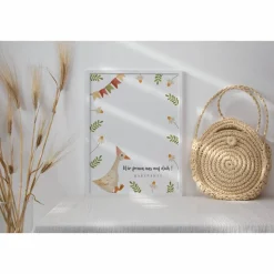 Gästebuch Babyparty Gans Poster Fingerabdruck Gästebuch - Gästebuch Deko Babyshower - Baby Andenken Poster - Babyparty