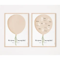 Gästebuch Babyparty Poster Fingerabdruck Gästebuch - Gästebuch Deko Babyshower - Baby Andenken Poster - Babyparty Gäste