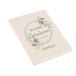 Gästebuch Design Salbei Rund A5