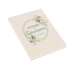 Gästebuch Design Salbei Rund A5