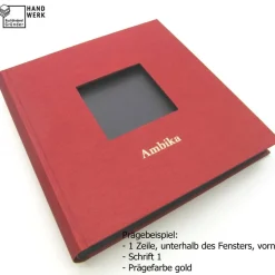 Gästebuch, duo abendrot, personalisierbar, ca. 24 x 24 cm, Büttenpapier