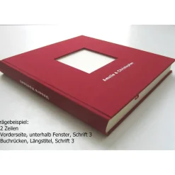 Gästebuch, duo dunkelblau, personalisierbar, ca. 24 x 24 cm, Büttenpapier