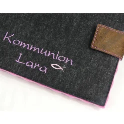 Gästebuch Fotoalbum aus Filz mit Korkkreuz zur Konfirmation Kommunion