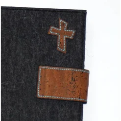 Gästebuch Fotoalbum aus Filz mit Korkkreuz zur Konfirmation Kommunion