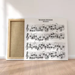 Gästebuch Hochzeit Fingerabdruck Leinwand Personalisiert Liebeslied Brautpaar Geschenk Hochzeitsdekoration Namen 50x50 cm Keilrahmen