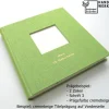 Gästebuch, limette grün, personalisierbar, ca. 24 x 24 cm, Büttenpapier