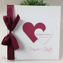 Gästebuch SWIRL BEERE Hochzeit personalisiert