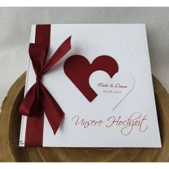 Gästebuch SWIRL BORDEAUX Hochzeit personalisiert