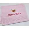 Gästehandtuch ( 30 x 50 cm ) + Krone Motiv (#Nr. 07) + Name / Kinderhandtuch