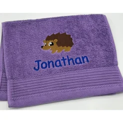 Gästehandtuch ( 30 x 50 cm ) + Motiv Igel (#Nr. 71) + Name / Kinderhandtuch