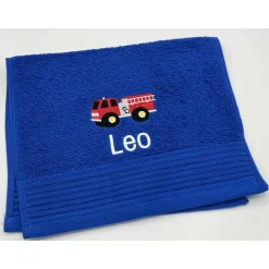 Gästehandtuch ( 30 x 50 cm ) + Motiv Feuerwehr (#Nr. 58) + Name / Kinderhandtuch