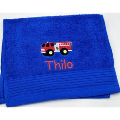 Gästehandtuch ( 30 x 50 cm ) + Motiv Feuerwehr (#Nr. 58) + Name / Kinderhandtuch