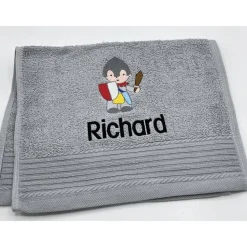 Gästehandtuch ( 30 x 50 cm ) + Motiv Ritter #Nr. 68 ) + Name / Kinderhandtuch