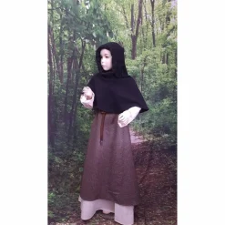 Gugel  für Kinder und Erwachsene, dunkelgraue Kapuze Wolle, Wikinger, Ritter & Räuber Mittelalter, Larp