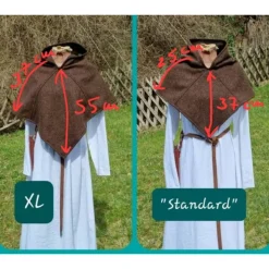 Gugel für Wikinger Wolle grau, Skjoldehamn Gugel für Frauen und Männer, Toraxacum,  G-EW-W-gr-ka