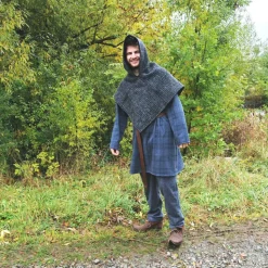 Gugel für Wikinger Wolle grau, Skjoldehamn Gugel für Frauen und Männer, Toraxacum,  G-EW-W-gr-ka