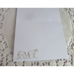 Gutschein, Glückwunschkarte zum Geburtstag, Grußkarte mit Schiebetür, Gutschein für Reitstunden