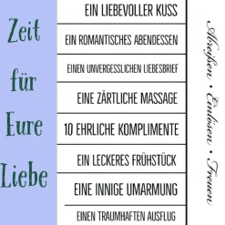 Gutschein Karte Partner Geschenk Jahrestag Hochzeitstag Weihnachten  Geburtstag