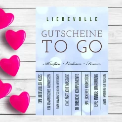 Gutschein Karte Partner Geschenk Jahrestag Hochzeitstag Weihnachten  Geburtstag