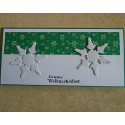 Gutschein Weihnachtsverpackung Geldgeschenk  Weihnachten Konzertkarte Grün  Verpackung Stern Schneeflocke