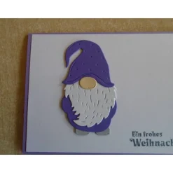 Gutschein Weihnachtsverpackung  Wichtel Geldgeschenk  Weihnachten Konzertkarte Lila Verpackung