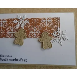 Gutschein Weihnachtsverpackung Lebkuchenmann Ticket Geldgeschenk  Weihnachten Konzertkarte Braun Verpackung