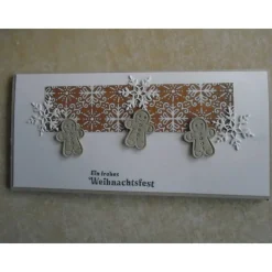 Gutschein Weihnachtsverpackung Lebkuchenmann Ticket Geldgeschenk  Weihnachten Konzertkarte Braun Verpackung