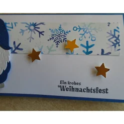 Gutschein Weihnachtsverpackung Wichtel Geldgeschenk  Weihnachten Konzertkarte Blau Verpackung