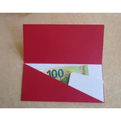 Gutschein Weihnachtsverpackung Wichtel Geldgeschenk  Weihnachten Konzertkarte Rot Verpackung