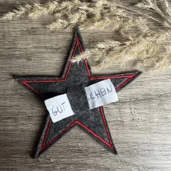 Gutscheinhalter Wollfilz STERN Gutscheinstern Geldgeschenk Farbwahl personalisierbar