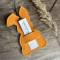 Gutscheinhalter Wunscherfüller / HASE aus Wollfilz / Geldgeschenk / Osterdeko / Farbwahl personalisierbar